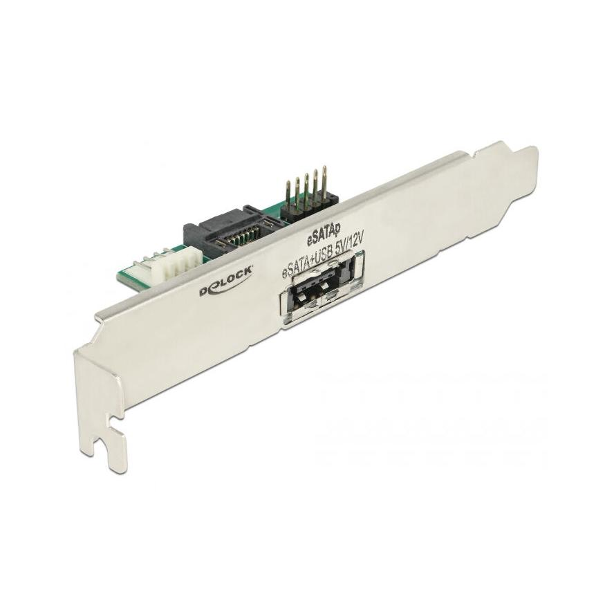 Delock SATA3 USB Pinheader -> eSATApd M/F hátlapi kivezetés 5 V/12 V (63921)