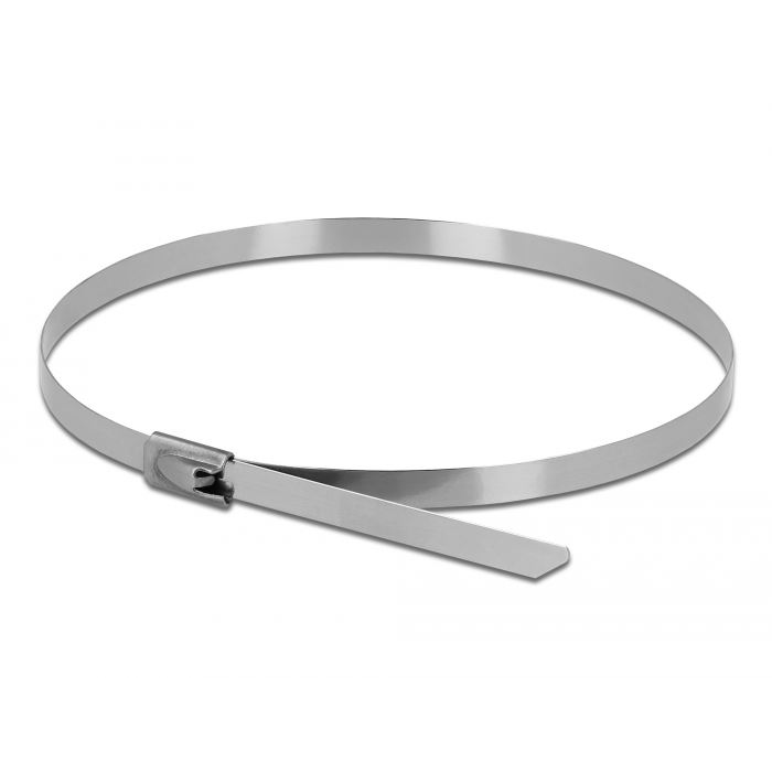 Delock rozsdamentes acél kábelkötegelő 150x4,6mm 20db (18630) (delock18630)