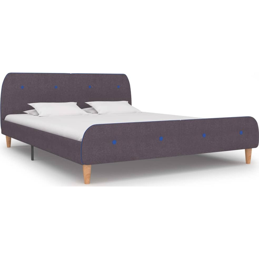 tópszínű szövet ágykeret matrac nélkül 150x200 cm (281119)