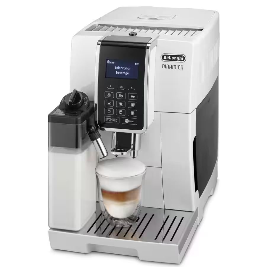 DeLonghi Dinamica ECAM353.75.W automata kávéfőző fehér (0132215421) (delon0132215421)