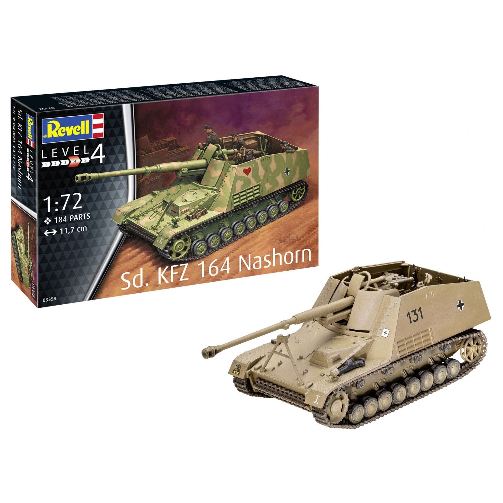 Revell SD.Kfz. 164 Nashorn Tank műanyag modell (1:72) (03358)