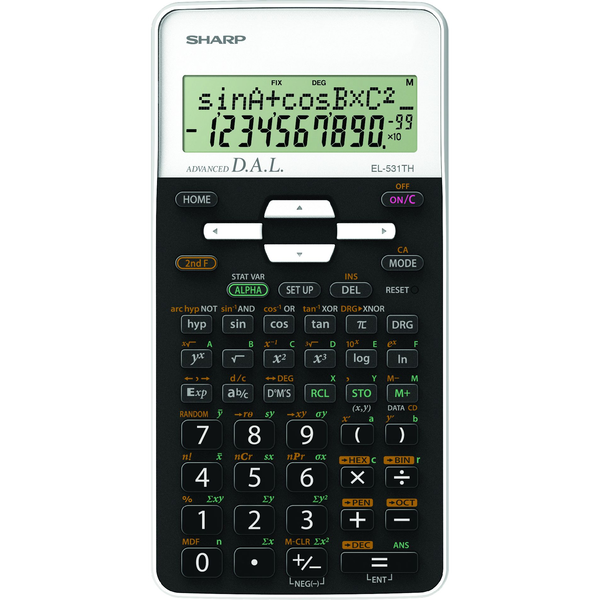 Sharp EL-W531TH calculator Pocket Rekenmachine met display Zwart, Grijs