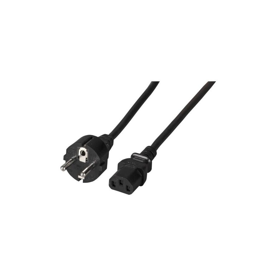 EFB Netzkabel Schutzkontakt 180°-C13 180°,sw,2,0m,3x0,75mm (EK508SW.2)