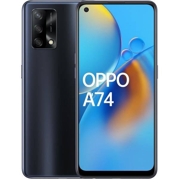 OPPO A74 16,3 см (6.43") Двойна SIM карта Android 11 4G UBS тип C 6 GB 128 GB 5000 mAh Черен