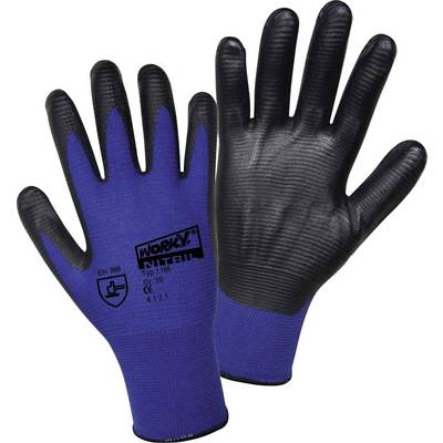 L+D worky Nylon Super Grip Nitrile 1165-11 Nylon Munkakesztyű Méret (kesztyű): 11, XXL EN 388 CAT II 1 pár (1165-11)