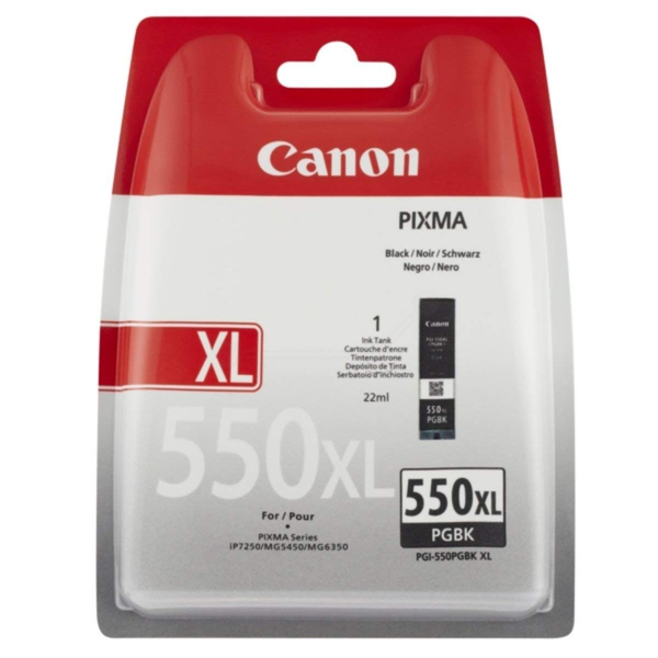 Canon PGI-550XL PGBK w/sec blækpatron 1 stk Original Højt (XL) udbytte