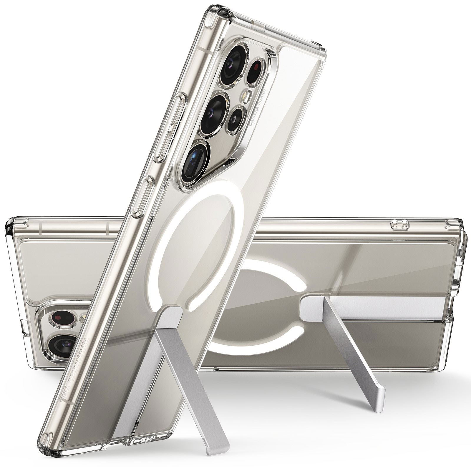 ESR Boost Flickstand Case (HaloLock), Compatible with Samsung Galaxy S24 Ultra, Clear tok (1A7110202)