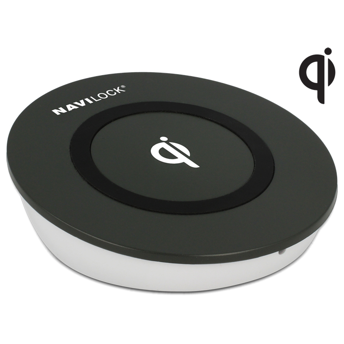 Navilock Vezeték-nélküli Qi töltőállomás (65907) (65907)