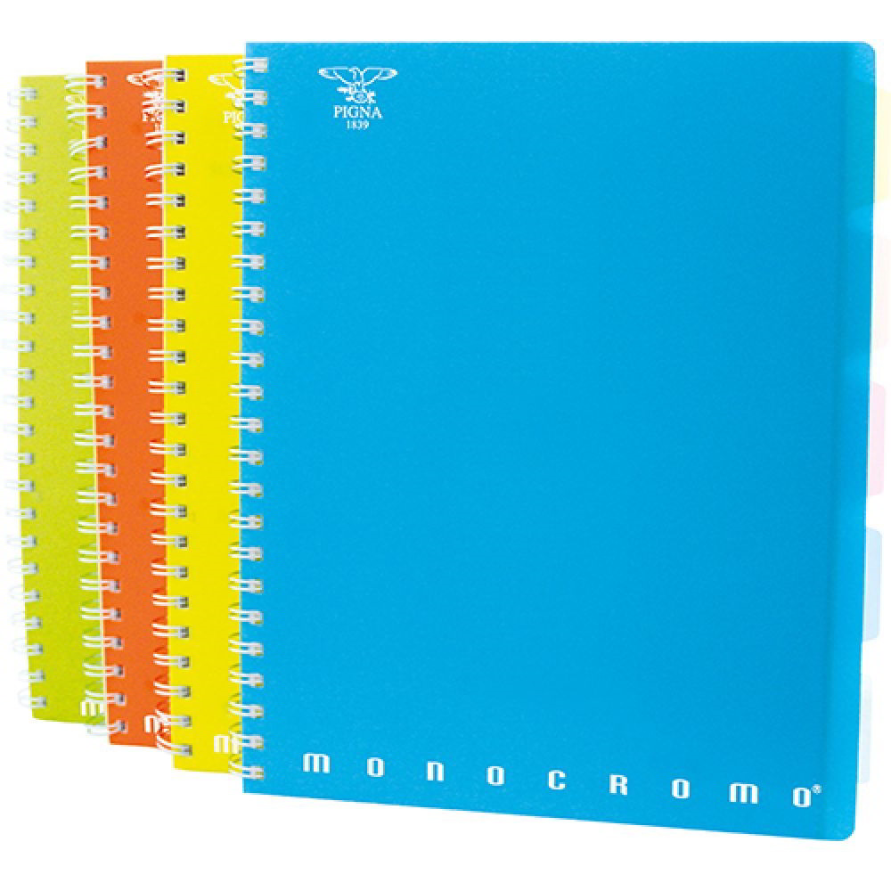 Pigna Monocromo 100 lapos A4 vonalas spirálfüzet többfajta (P1112-0315)