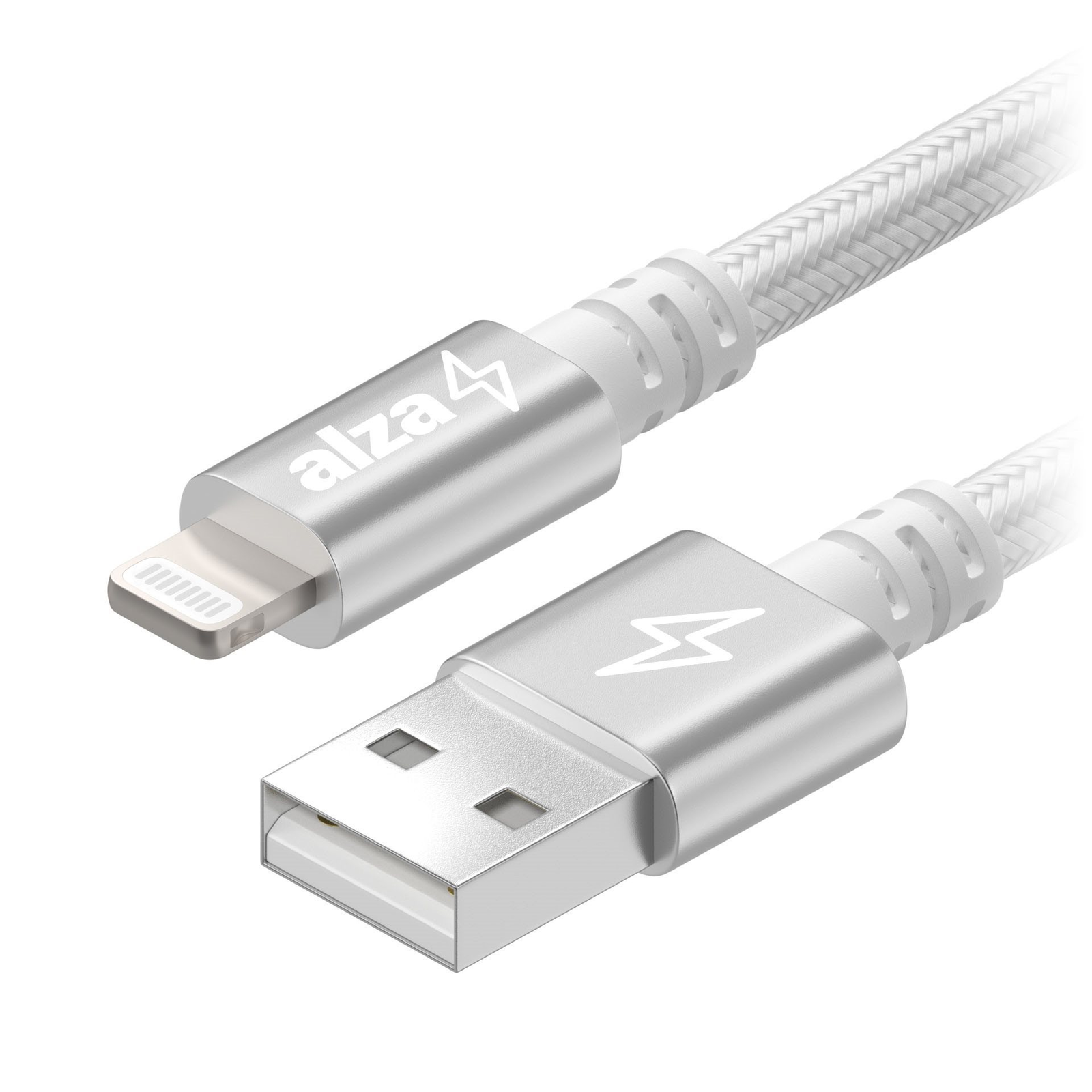 AlzaPower AluCore USB-A to Lightning MFi (C189) 2m, ezüst (APW-CBMFI18902S)