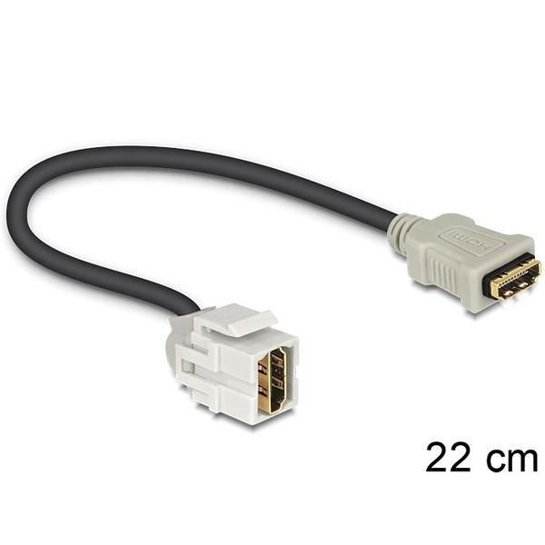 Modul keystone konektor HDMI F - HDMI F 250 na kábli 22cm pre montážnu
