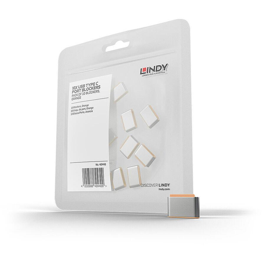 LINDY USB Typ C Port Schloss orange 10 Stück (40440)