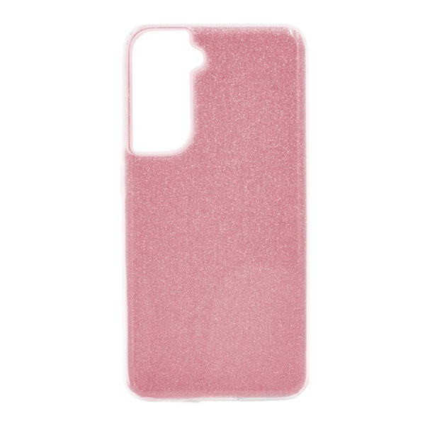 Szilikon telefonvédő (műanyag belső, csillogó hátlap) RÓZSASZÍN [Samsung Galaxy S21 FE (SM-G990)] (5996591106113)