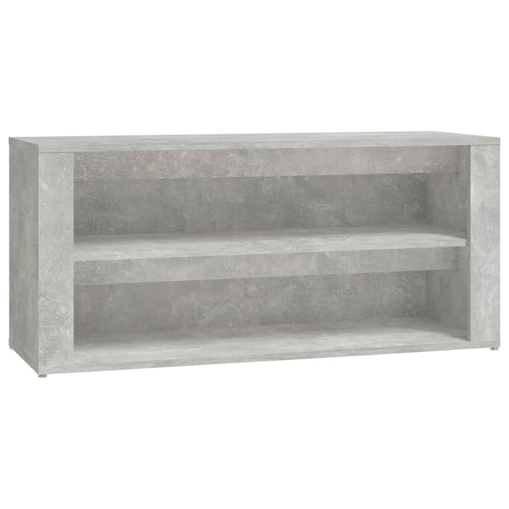 betonszürke szerelt fa cipőtartó 100x35x45 cm (816908)