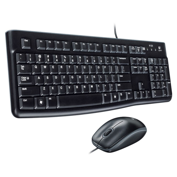 Logitech Desktop MK120 tastatur Mus inkluderet Hjem USB QWERTY Hollandsk Sort