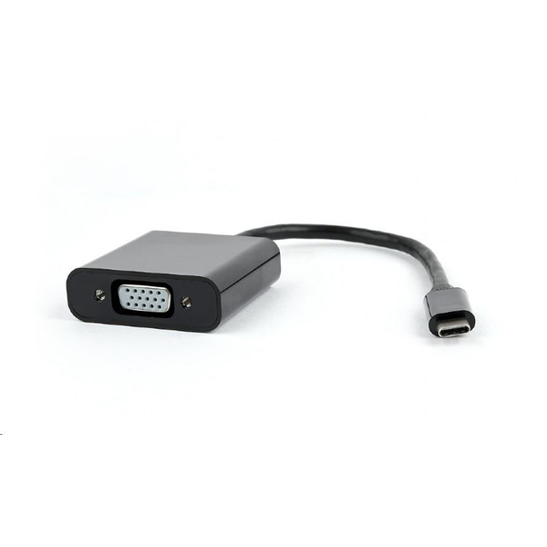 Адаптер Gembird, USB C към VGA, Черен