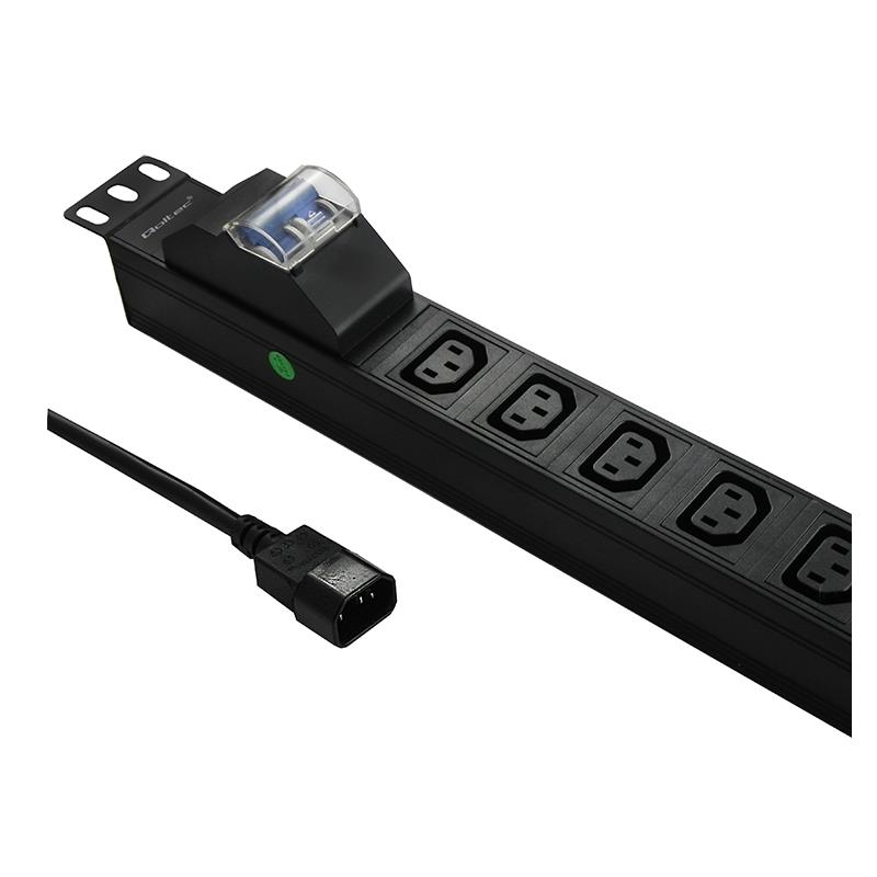 Prepäťová lišta Qoltec 2 m 8 zásuviek (53999)