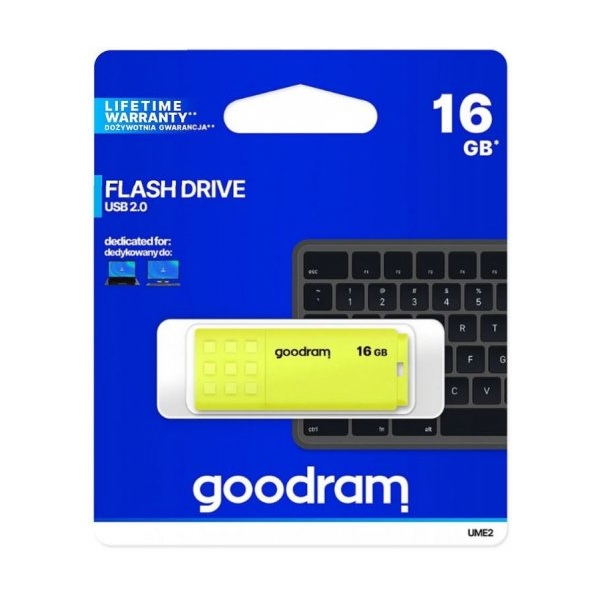 Goodram UME2 unità flash USB 16 GB USB tipo A 2.0 Giallo