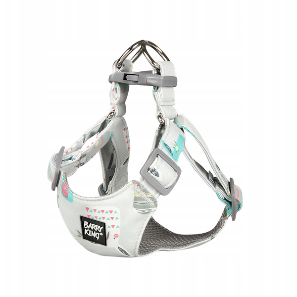 Szelki, dla psa, małe rasy, szare, S, ob.szyi 26-33cm/ob.klatki 30-43cm