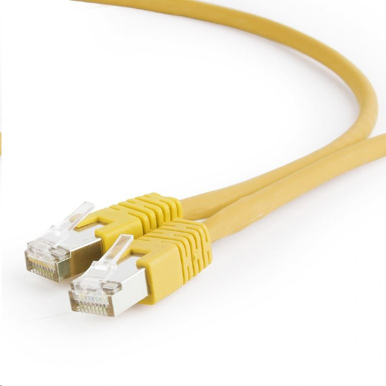 Gembird FTP CAT6A patch kábel 0.5m sárga (PP6A-LSZHCU-Y-0.5M) (PP6A-LSZHCU-Y-0.5M)