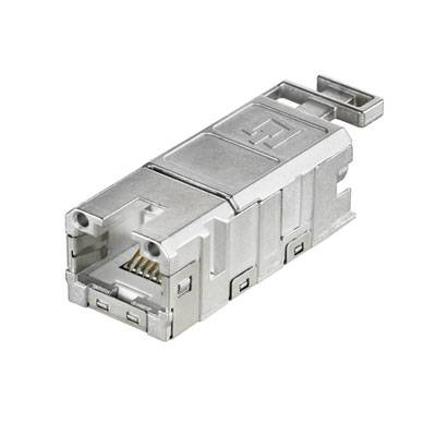 Weidmüller 1963830000 Érzékelő-/működtető összekötő, konfekcionálatlan RJ45 peremes betét 10 db (1963830000)