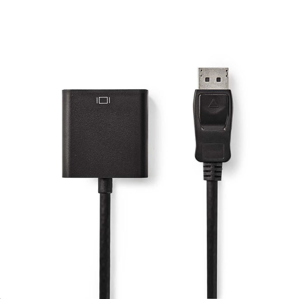 Nedis CCGP37250BK02 DisplayPort - DVI adapter 0,2 m fekete (CCGP37250BK02)