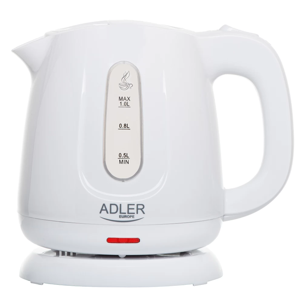 Adler Ad 1373 Hervidor Eléctrico, Capacidad 1l, Potencia 850w, Color Blanco