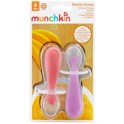 Munchkin szilikon kanál, 2 db, rózsaszín/lila (BABYls231a)