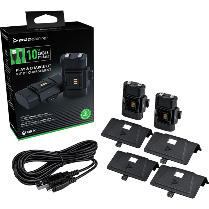 PDP Xbox Akkumulátor töltő készlet - Fekete (Bontott) (049-010-EU/bontott)