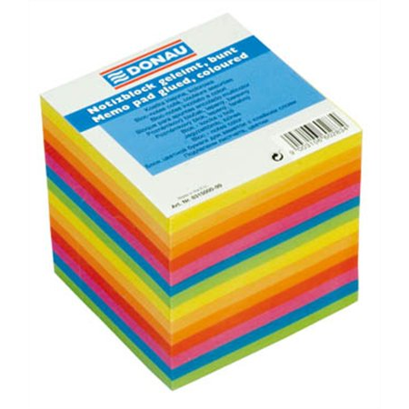 Donau 90x90 mm Kockatömb ragasztott - Színes (700 lap) (8315000-99)