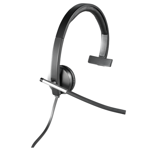 Logitech H650e Sluchátka s mikrofonem Kabel Přes hlavu Kancelář / call centrum USB Typ-A Černá, Stříbrná