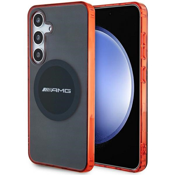 AMG Samsung Galaxy S24 MagSafe Hátlapvédő Tok - Átlátszó/Fekete (AMHMS24S23HBCK)