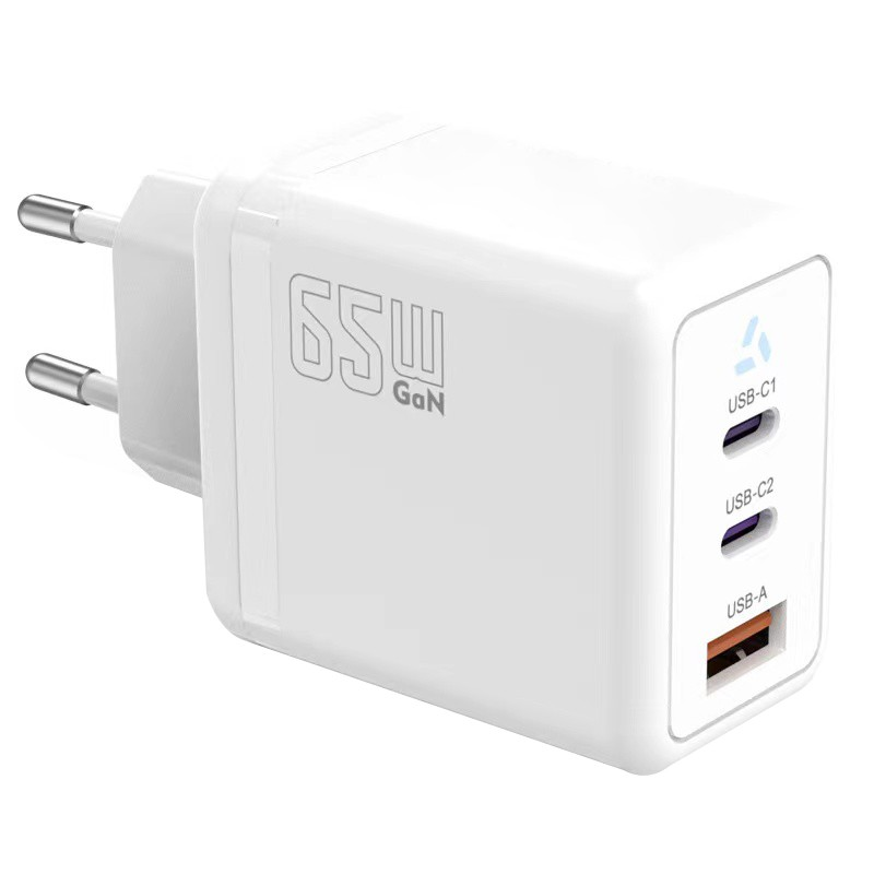 TB 2x USB-C + USB-A hálózati töltő 65W - Fehér (AZTBXUL3USB65WW)