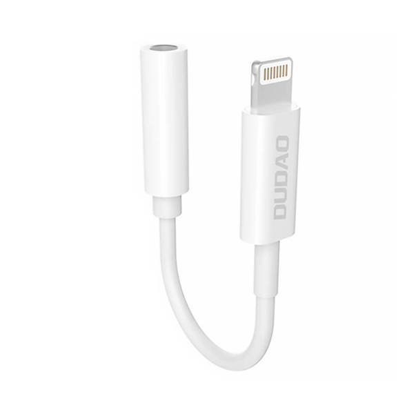 Cablu adaptor, Dudao, tip lightning/Jack 3.5mm, Alb