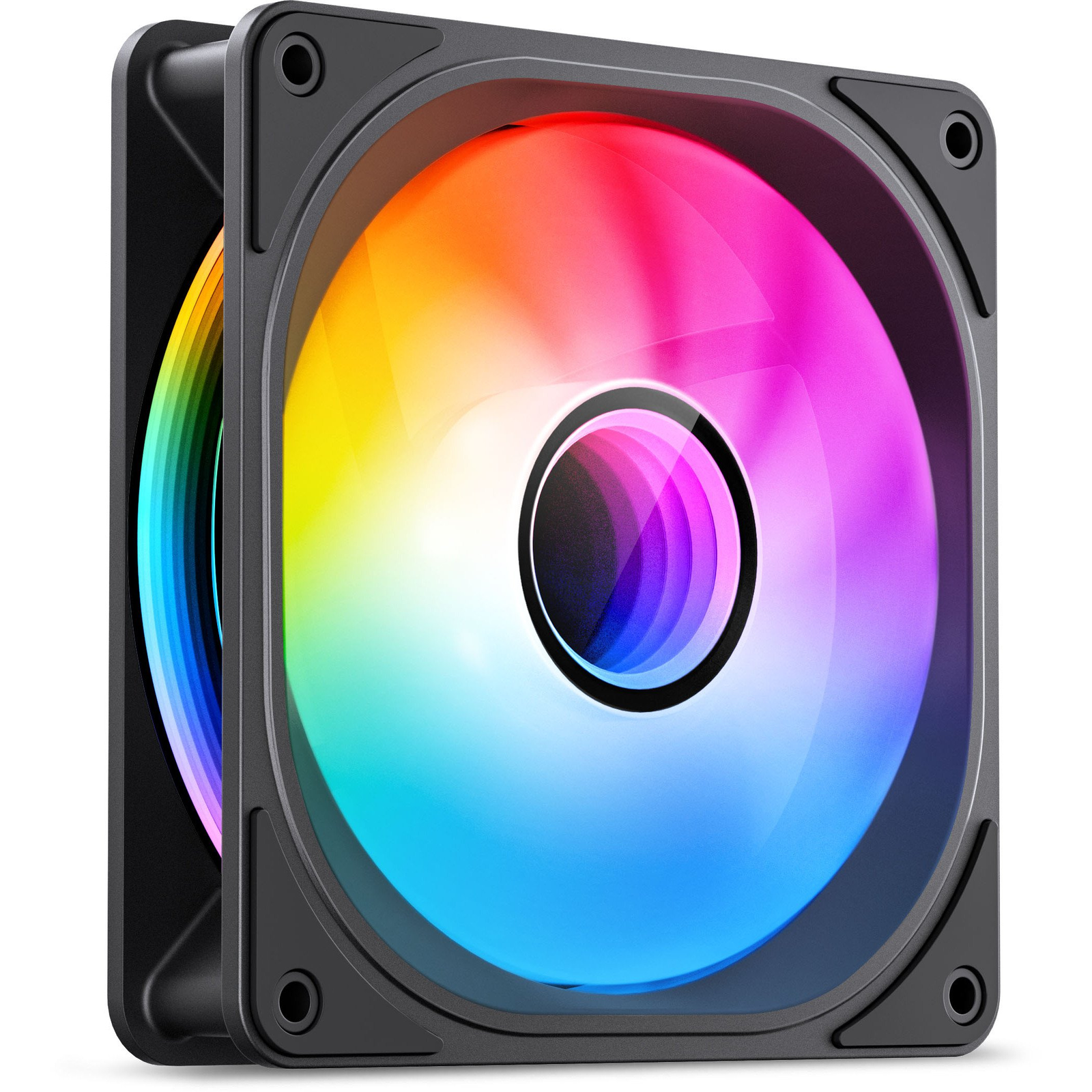 Jonsbo FR-606B 120mm PWM ARGB Rendszerhűtő ventilátor - Fekete (FR-606B)