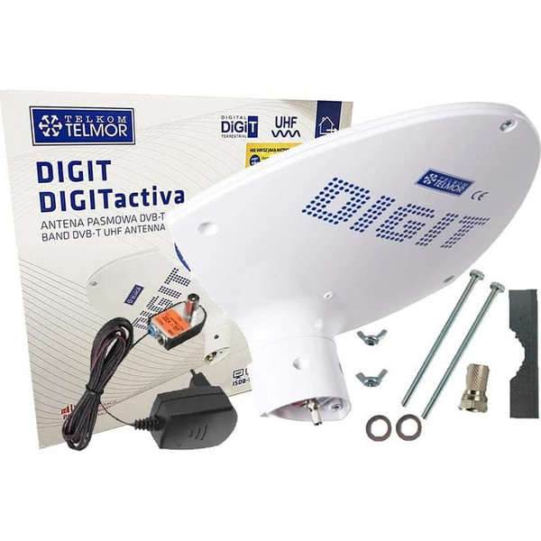 Antena RTV Telkom-Telmor Antena TV naziemnej cyfrowej DIGIT ACTIVA biała TELMOR