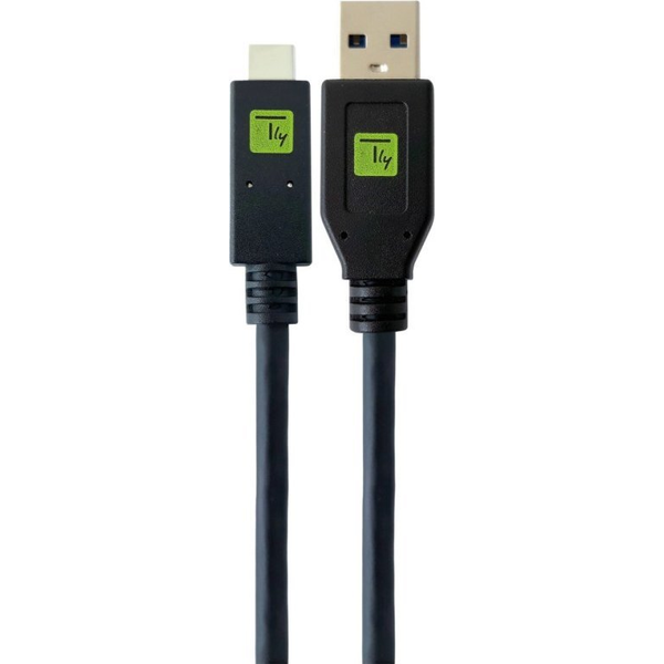 Techly ICOC MUSB31-CMAM05T USB-kabel USB 3.2 Gen 1 (3.1 Gen 1) 0,5 m USB A USB C Sort