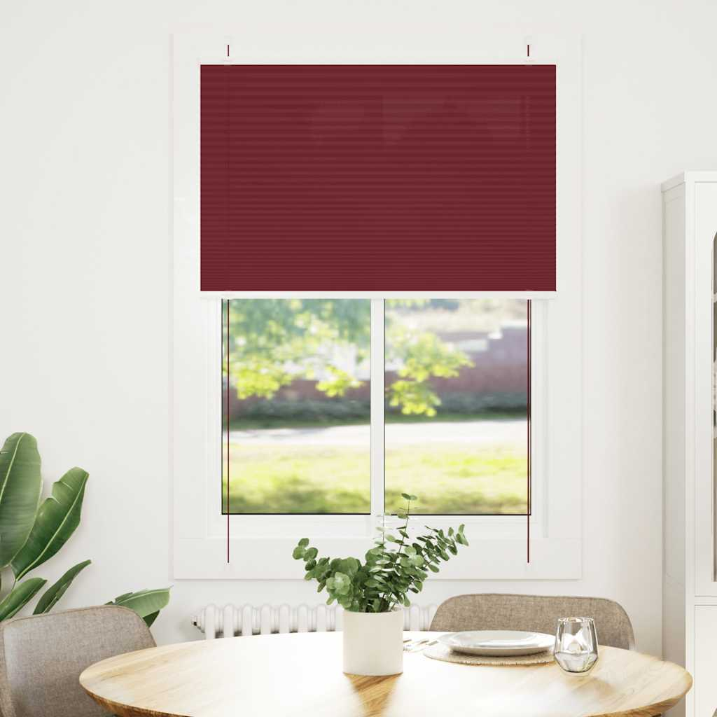pliszírozott redőny Bordeaux piros 90x150 cm szövetszélesség (4015243)