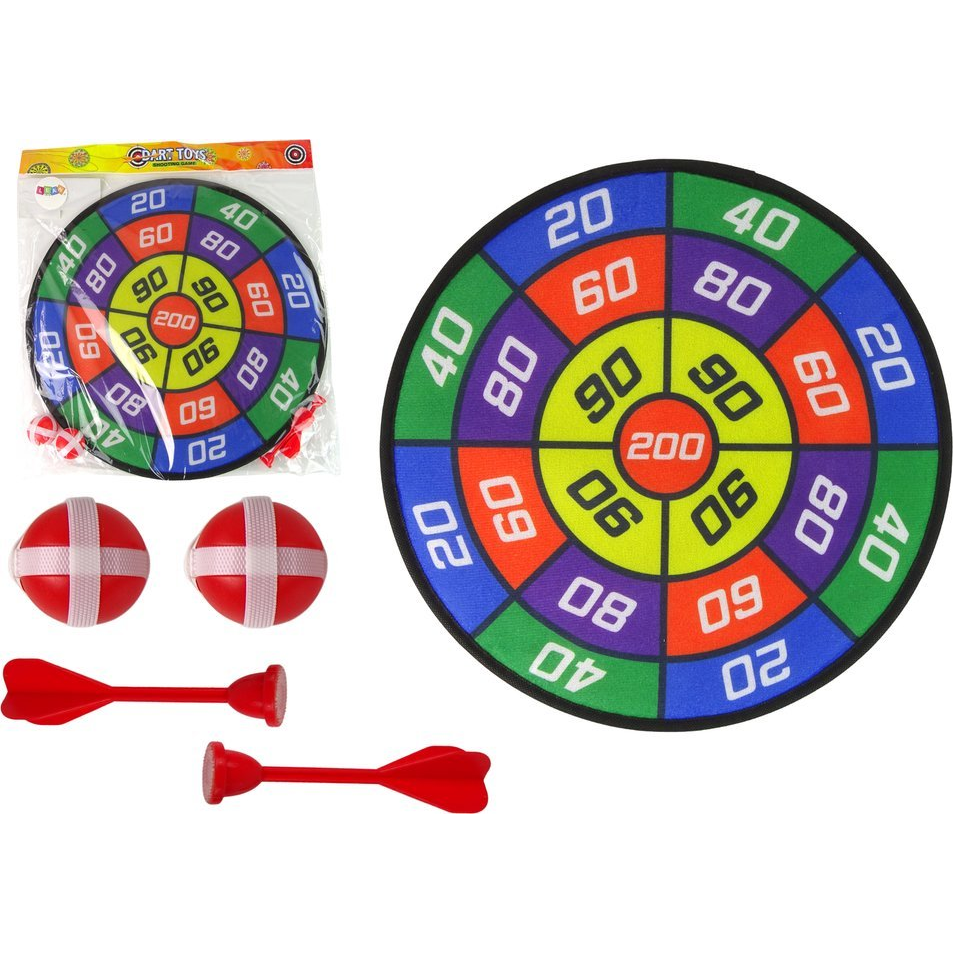 Pajzsos Dartsjáték + Darts és Tépőzáras Golyók- 12712 (12712)