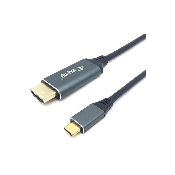 Equip 133415 adaptador de cabo de vídeo 1 m USB Type-C HDMI Type A (Standard) Preto, Cinzento