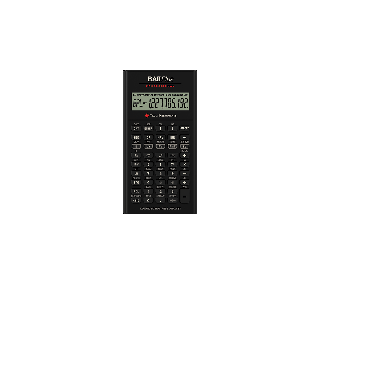 Texas Instruments BA II Plus Professional Asztali számológép (BA II PLUS PROFESSIONAL)