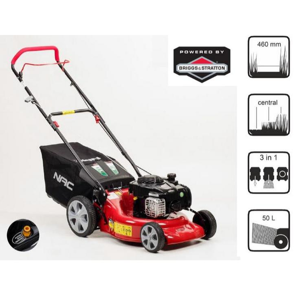 NAC LP46-450E-H benzines fűnyíró 46 cm vágási szélességgel