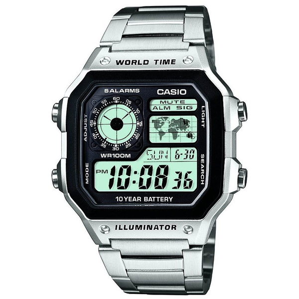 Pánske hodinky Casio AE-1200WHD-1AVEF strieborné, náramok