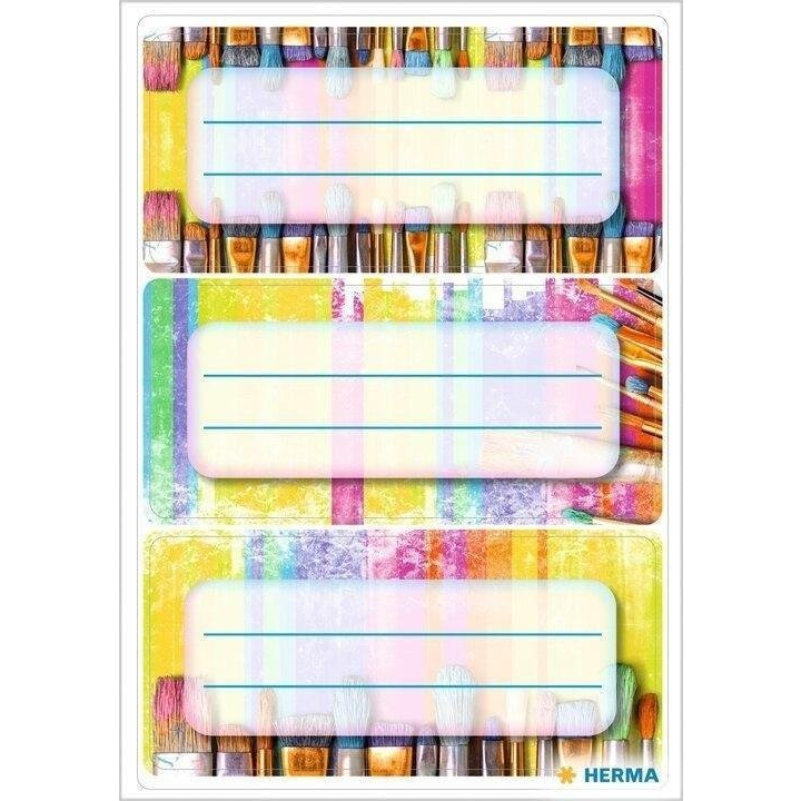 Herma Füzetcímke 3x3 db/csomag Vario Ecset (1904) (4008705019040)