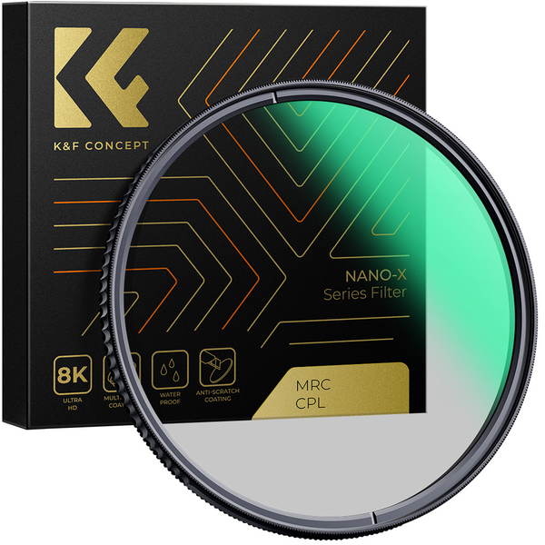 K-F CONCEPT NANO-X series B270 HD CPL szűrő vízlepergető karcálló 37mm
