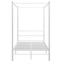 fehér fém baldachinos ágykeret 120 x 200 cm 