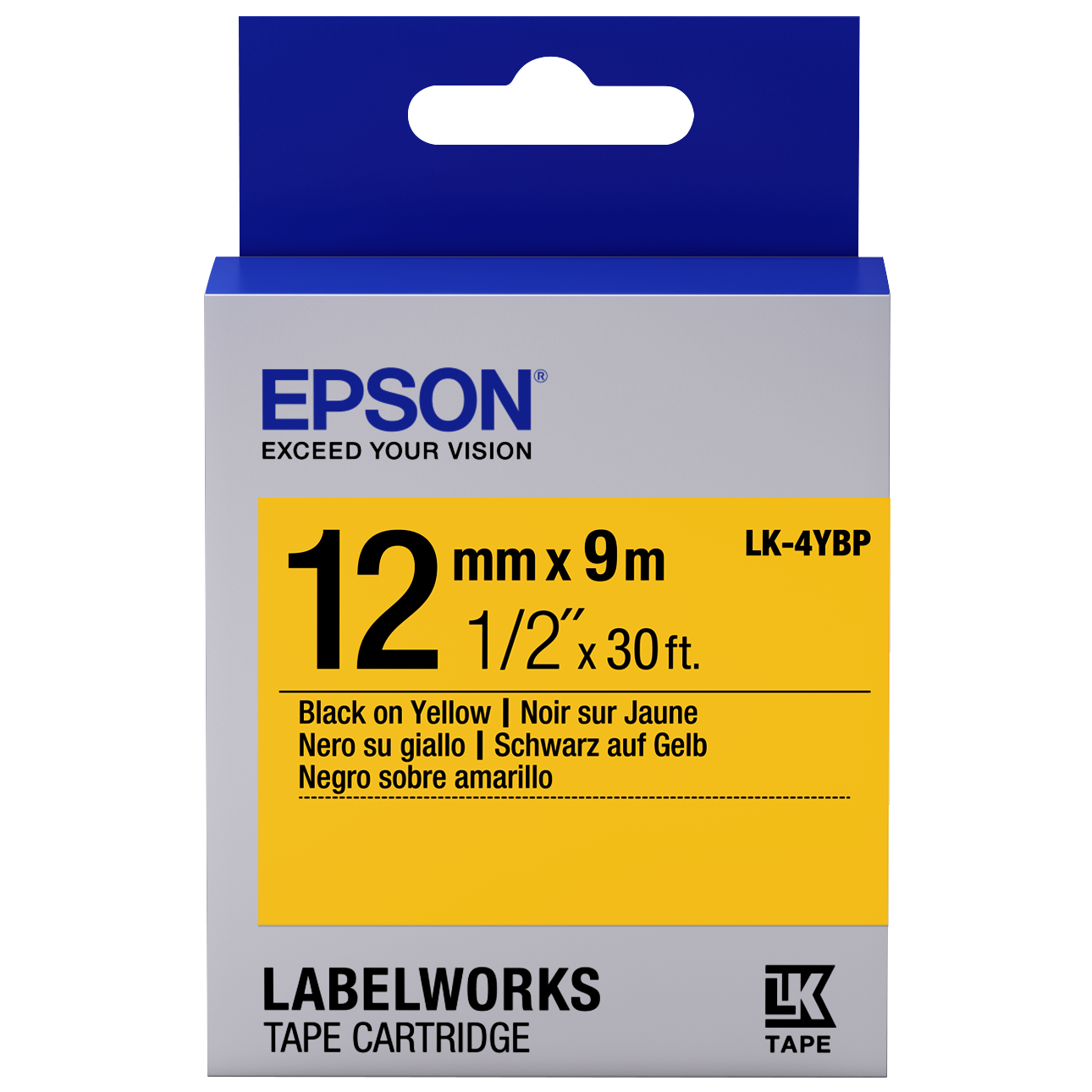 Epson LK-4YBP címkéző szalag Sárgán fekete (C53S654008)