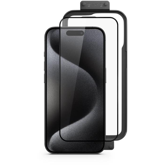 UNUM SapphireShield 3D iPhone 15/16 üvegfólia + telepítőkeret (90812191300001)