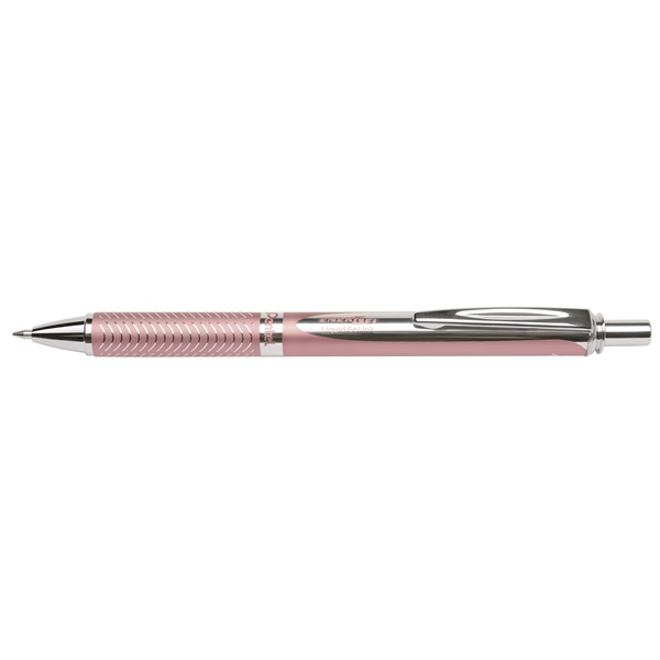 Pentel Energel BL407P-A 0,35mm rózsaszín test/kék tinta prémium fém nyomógombos rollertoll (BL407P-A)
