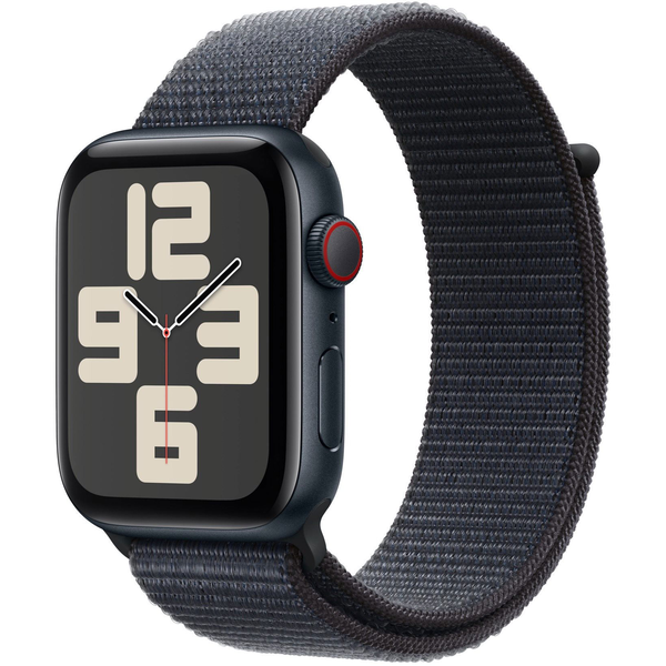 Смарт часовник Apple Watch SE2 v3 Cellular, 40 mm, Midnight Aluminium Case, Ink Sport Loop
